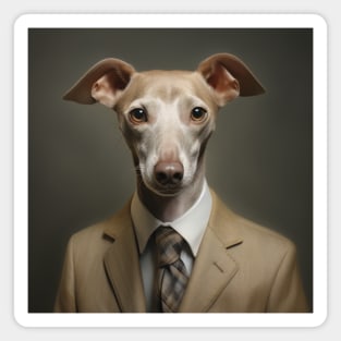 Italian Greyhound Dog in Suit Magnet